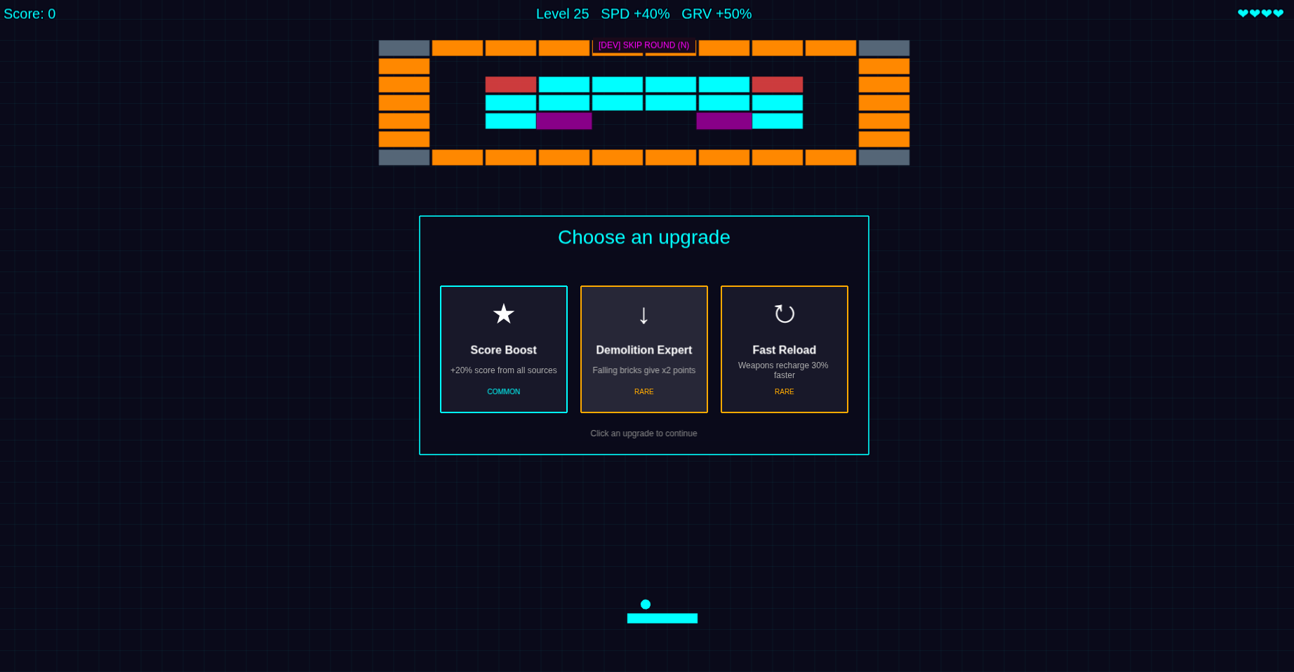 Скриншот игры Gravity Breakout
